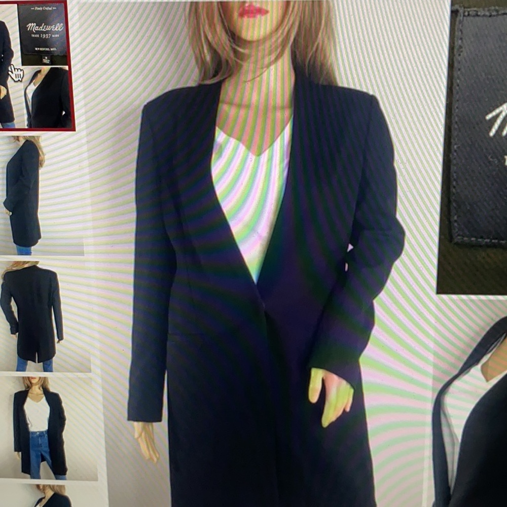 Madewell long black jacket/blazer/coat
